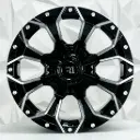 RIN 16X8 6-114.3 R1 SPORT QC827 FU BLACK MILLING ET10 CB66.1