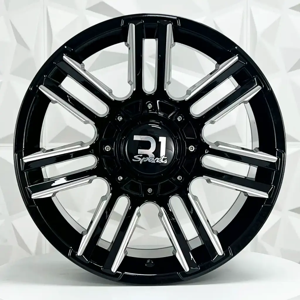 RIN 17X9 6-139.7 R1 SPORT OR002 BLACK+ MILLING WINDOW ET0 CB106.1