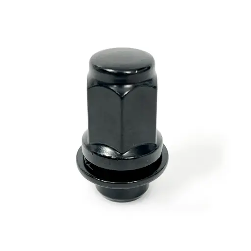 [1709CRB] TUERCA 12X1.5 MATT BLACK CON CUELLO Y RONDANA